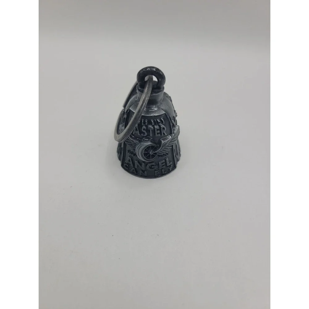 Motorcycle Guardian Bell Faster Angel Biker Rider Good Luck Gremlin Bell Silver